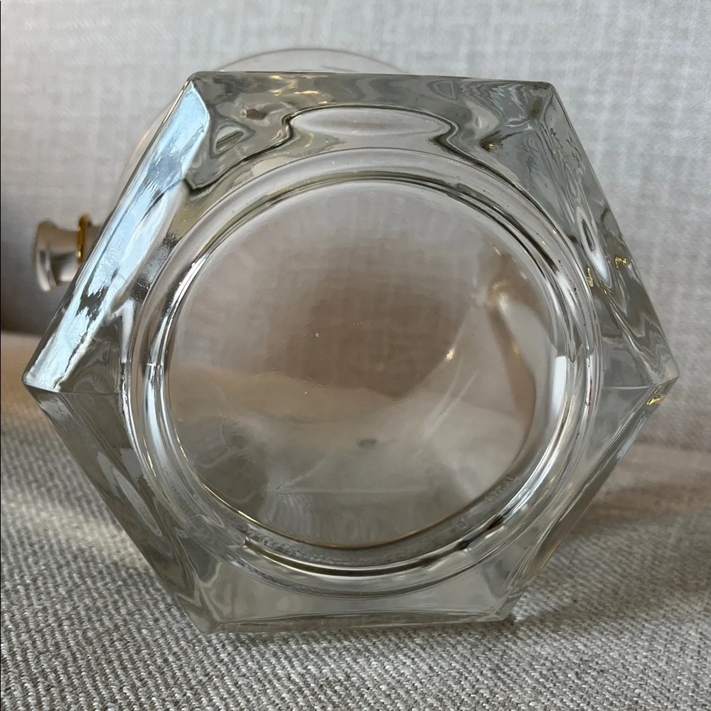 Arte Murano Made in Italy Vintage Wheat Etched Glass Ice Bucket